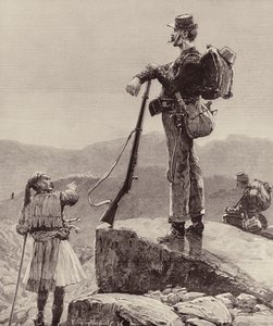 En la vigilancia: Soldados de infantería del ejército griego, de The Illustrated London News, 4 de octubre de 1886 de Richard Caton II Woodville
